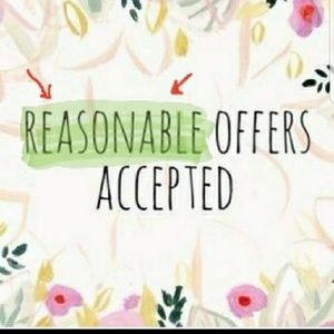 Reasonable offers accepted